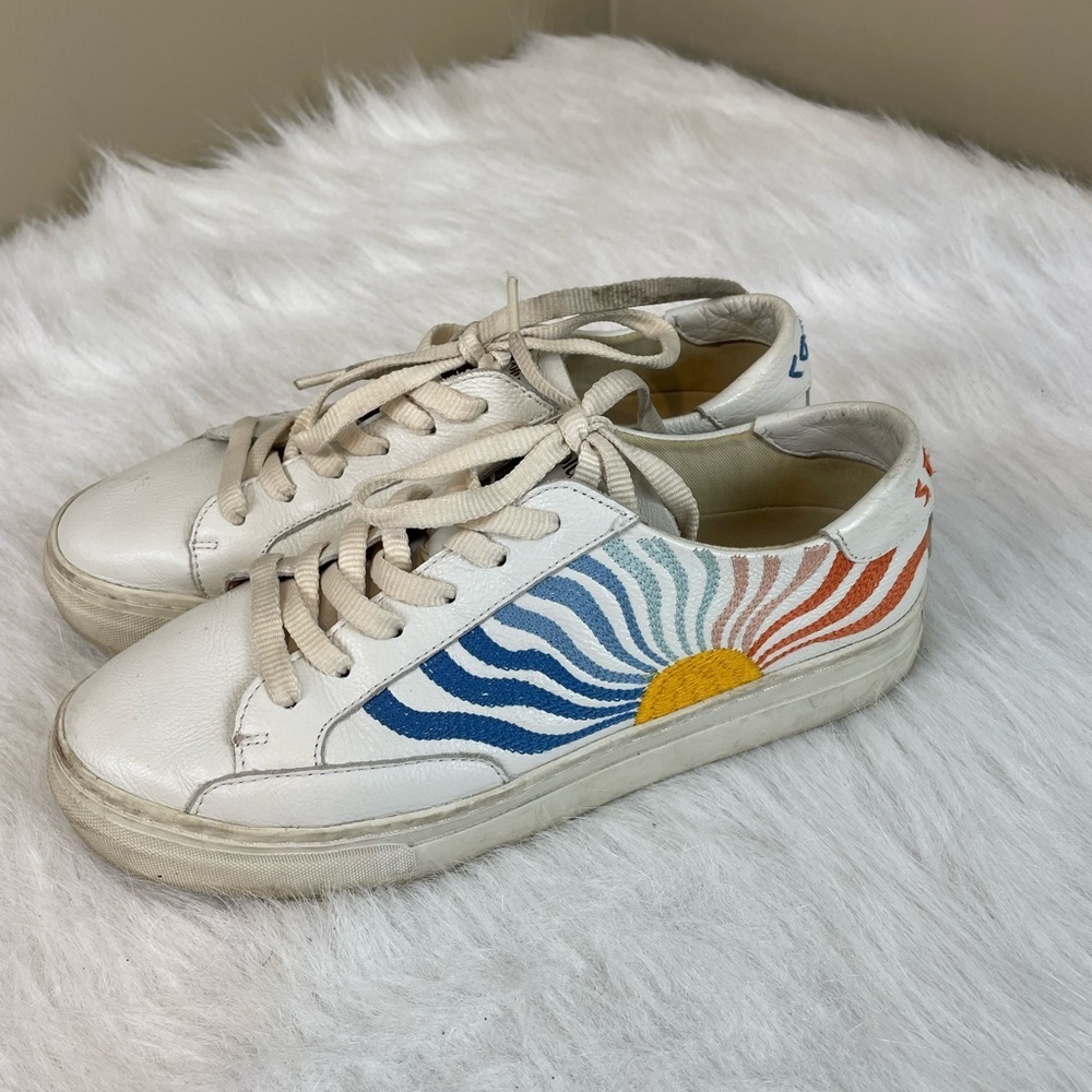 Soludos Ibiza Stay Cool Embroidered Sunrise Rainbow Sneakers 9